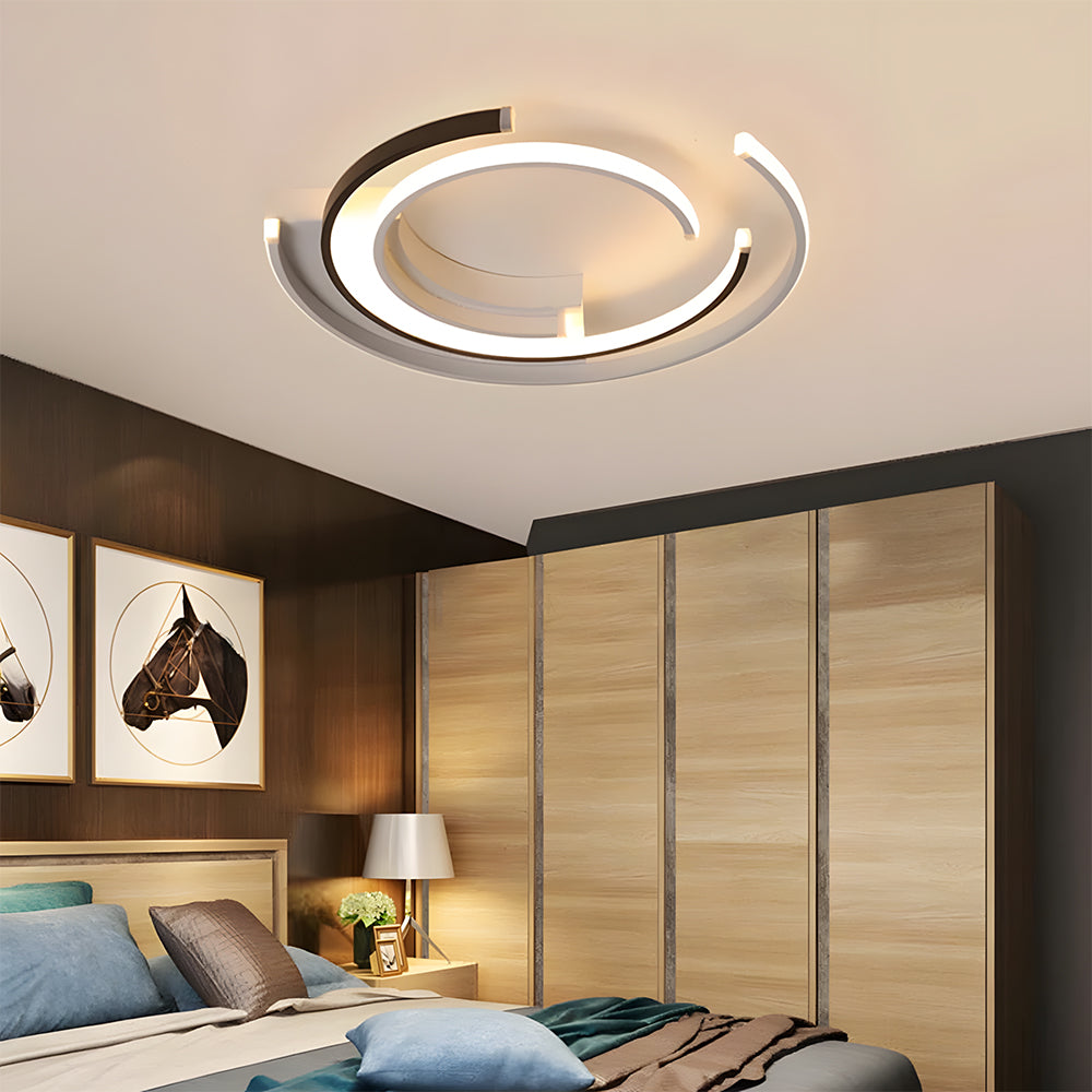Lampa sufitowa LED nowoczesna spiralna minimalistyczna
