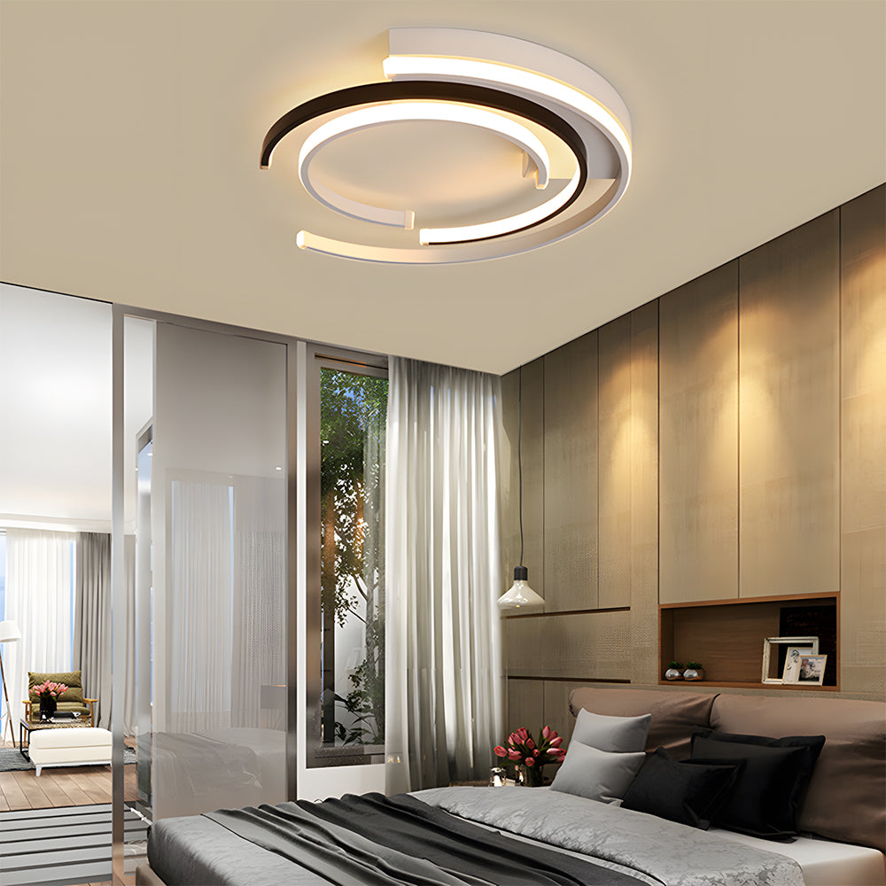 Lampa sufitowa LED nowoczesna spiralna minimalistyczna