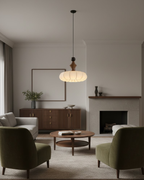 Lampa wisząca boho kokon żłobkowana nowoczesna