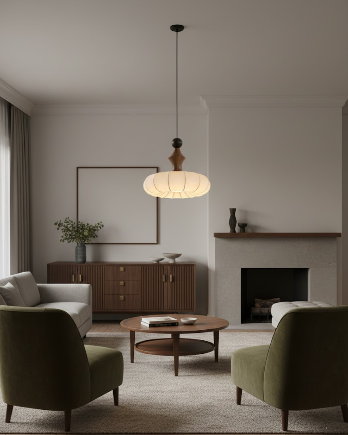 Lampa wisząca boho kokon żłobkowana nowoczesna