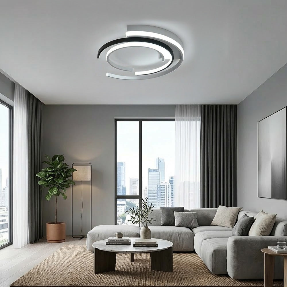 Lampa sufitowa LED nowoczesna spiralna minimalistyczna