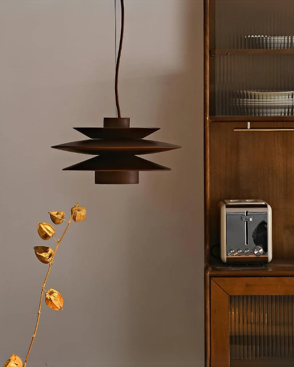 Lampa wisząca nowoczesna wielopoziomowa okrągła nad stół | do jadalni