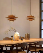 Lampa wisząca nowoczesna wielopoziomowa okrągła nad stół | do jadalni