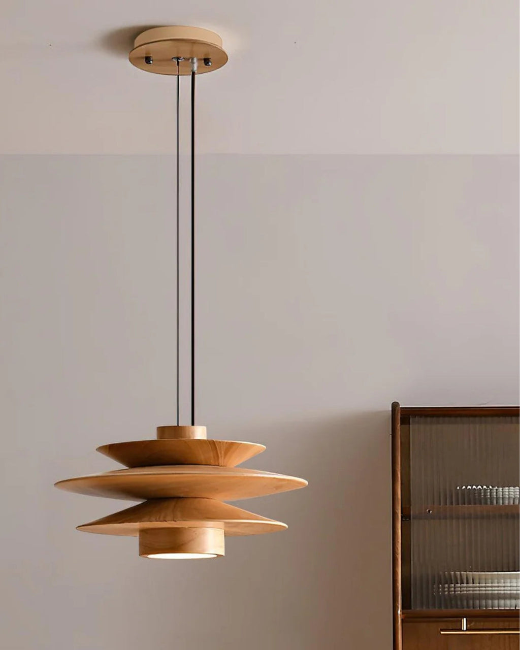 Lampa wisząca nowoczesna wielopoziomowa okrągła nad stół | do jadalni