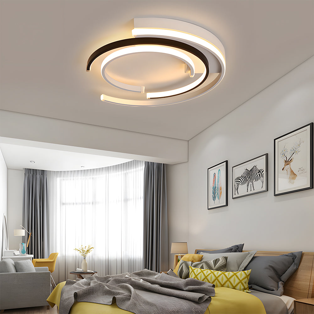 Lampa sufitowa LED nowoczesna spiralna minimalistyczna