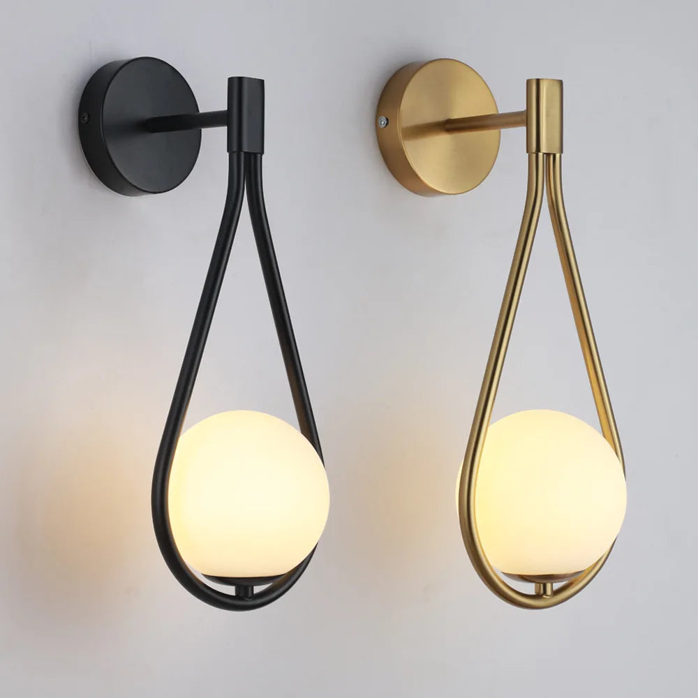 Lampa ścienna LED wisząca kula nowoczesna