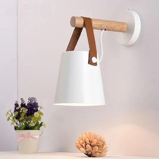 Nordic Wooden LED Wall Lamp Design