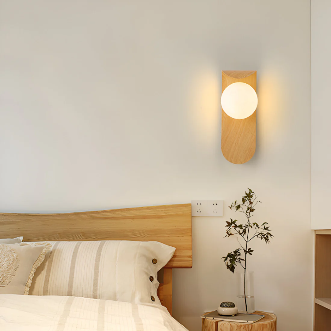 Lampa ścienna nowoczesna kula zakrzywiony
