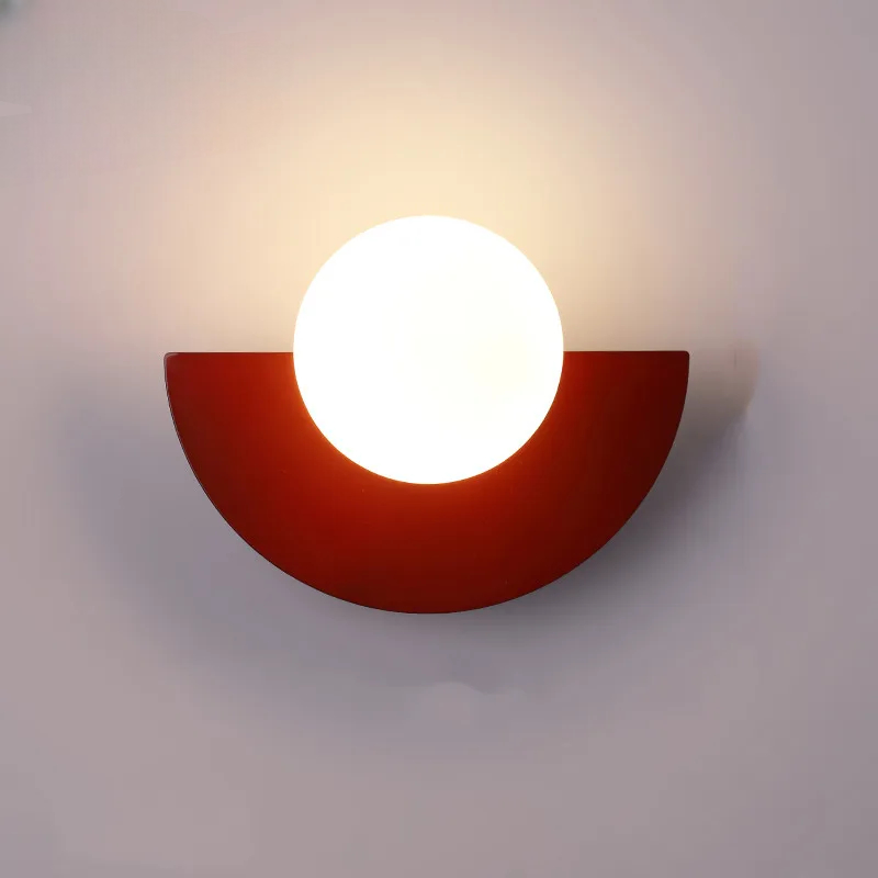 Lampa ścienna nowoczesna led geometryczna półokrągła