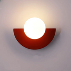 Lampa ścienna nowoczesna led geometryczna półokrągła