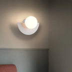 Lampa ścienna nowoczesna led geometryczna półokrągła