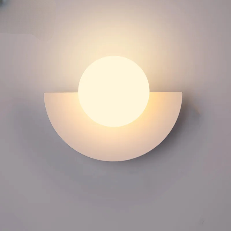 Lampa ścienna nowoczesna led geometryczna półokrągła