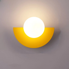 Lampa ścienna nowoczesna led geometryczna półokrągła