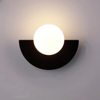 Lampa ścienna nowoczesna led geometryczna półokrągła