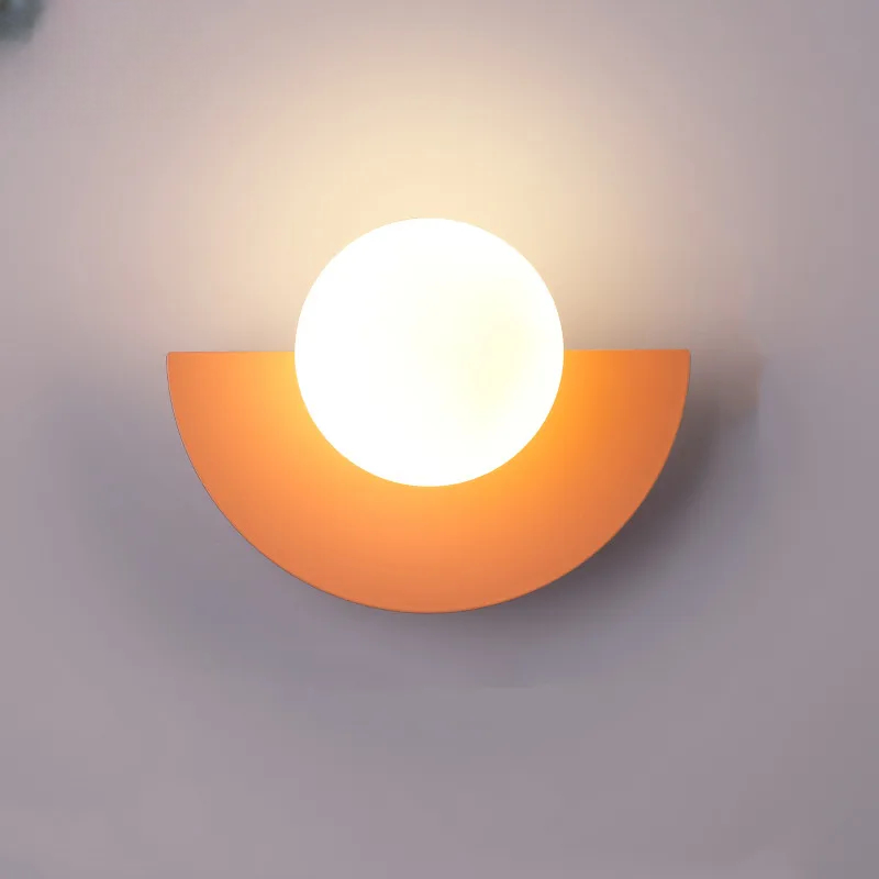 Lampa ścienna nowoczesna led geometryczna półokrągła