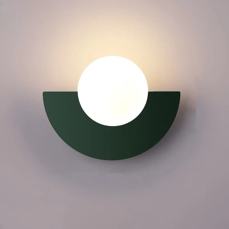 Lampa ścienna nowoczesna led geometryczna półokrągła
