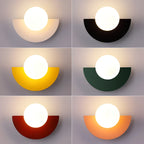 Lampa ścienna nowoczesna led geometryczna półokrągła