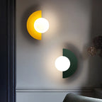 Lampa ścienna nowoczesna led geometryczna półokrągła