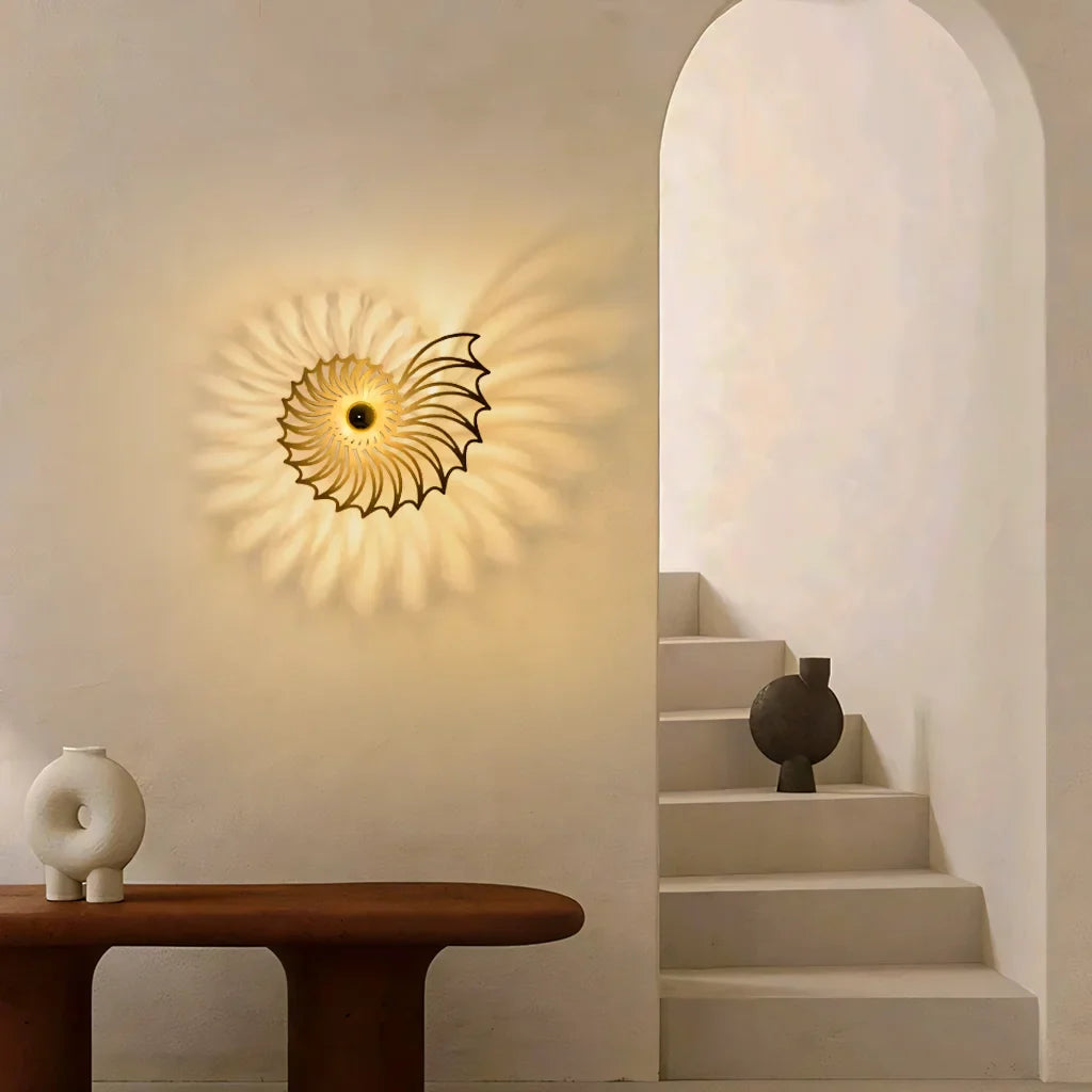 Lampa ścienna nowoczesna spiralna dekoracyjna