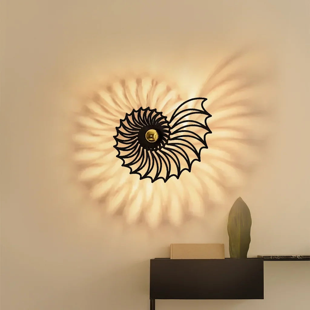 Lampa ścienna nowoczesna spiralna dekoracyjna
