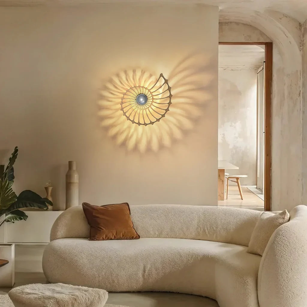 Lampa ścienna nowoczesna spiralna dekoracyjna