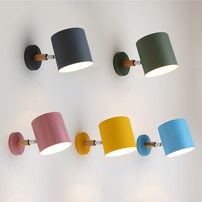 Lampa ścienna obrotowa cylindryczna