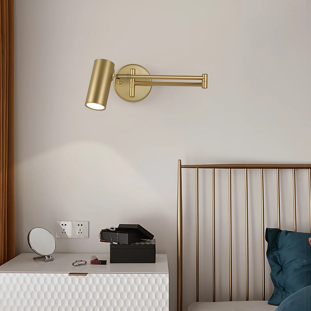 Lampa ścienna z ruchomym ramieniem nowoczesna do łóżka led