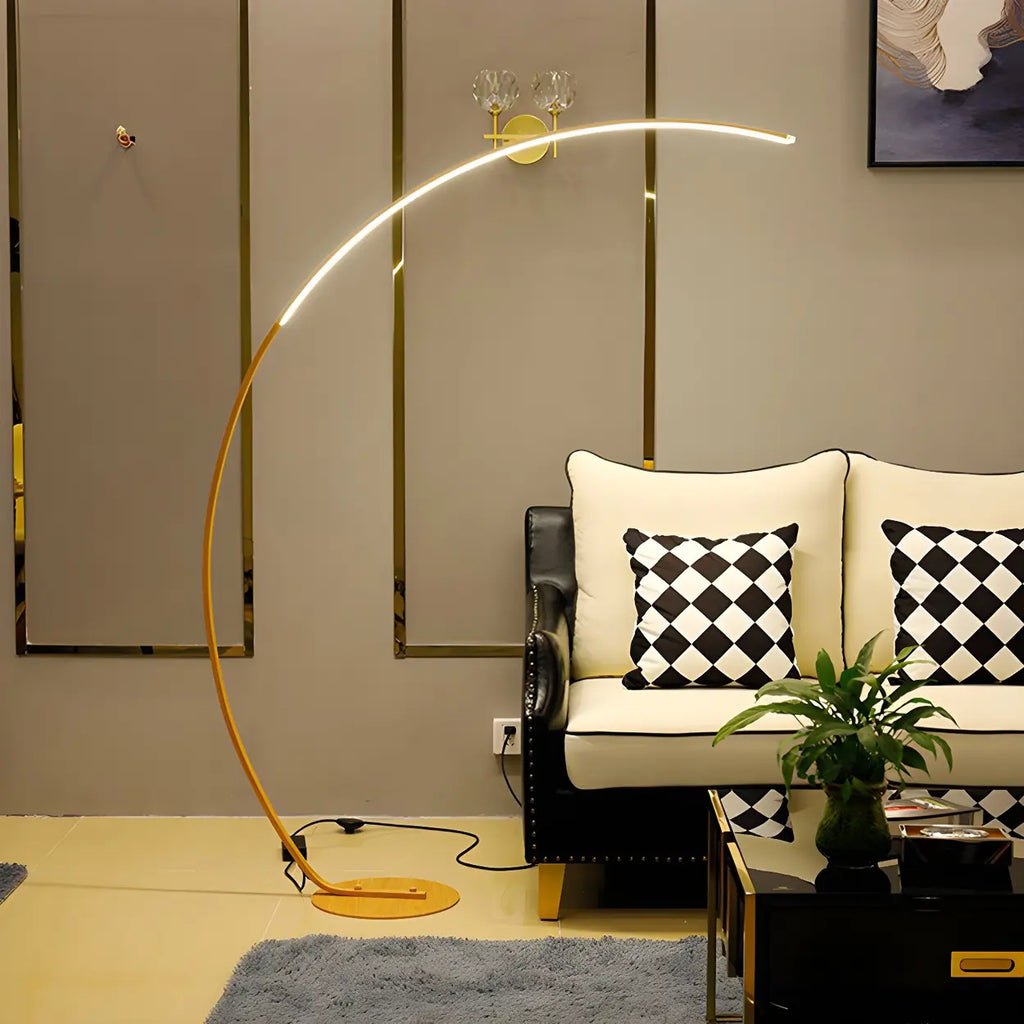 Lampa podłogowa nowoczesna łukowa LED