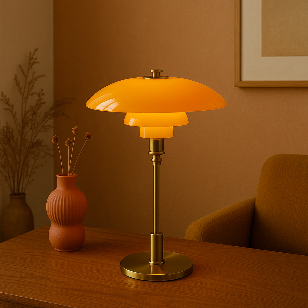 Lampa stołowa LED retro