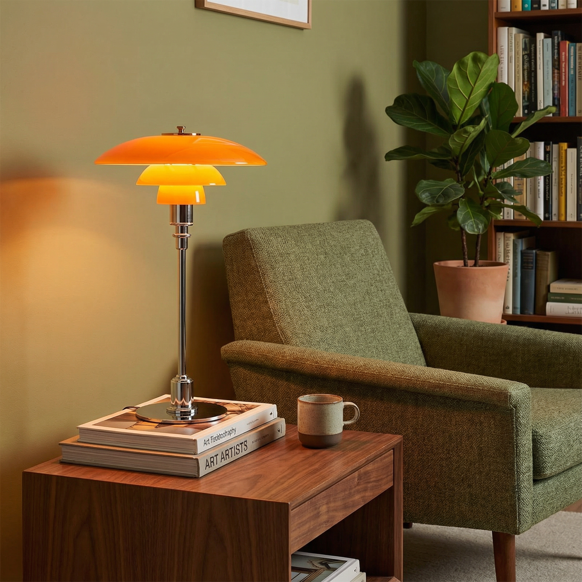 Lampa stołowa LED retro