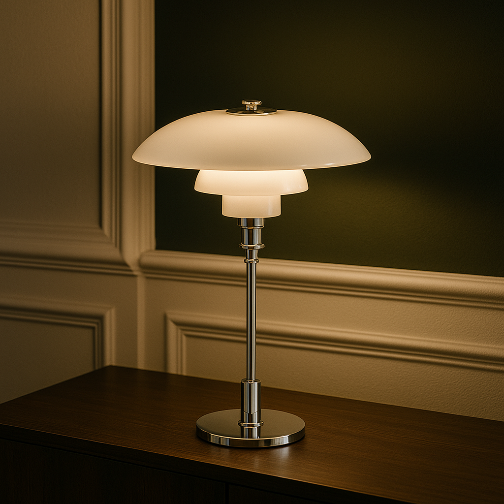 Lampa stołowa LED retro