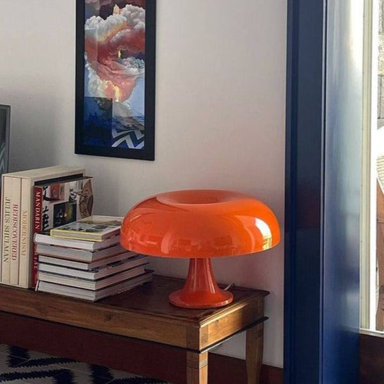 Lampa stołowa retro grzybkowy styl