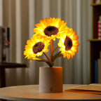 Lampa stołowa słonecznik nowoczesna dekoracyjna zasilana USB