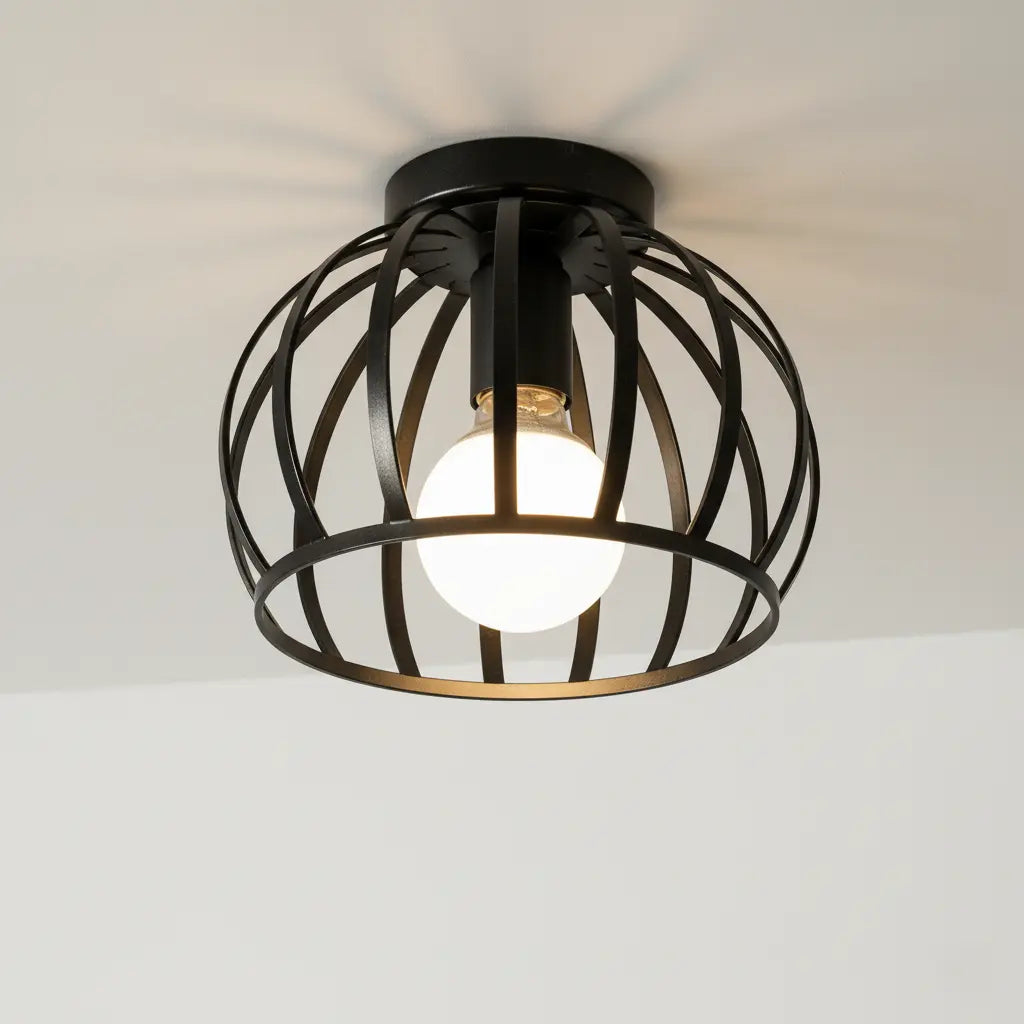 Lampa sufitowa industrialna klatkowa