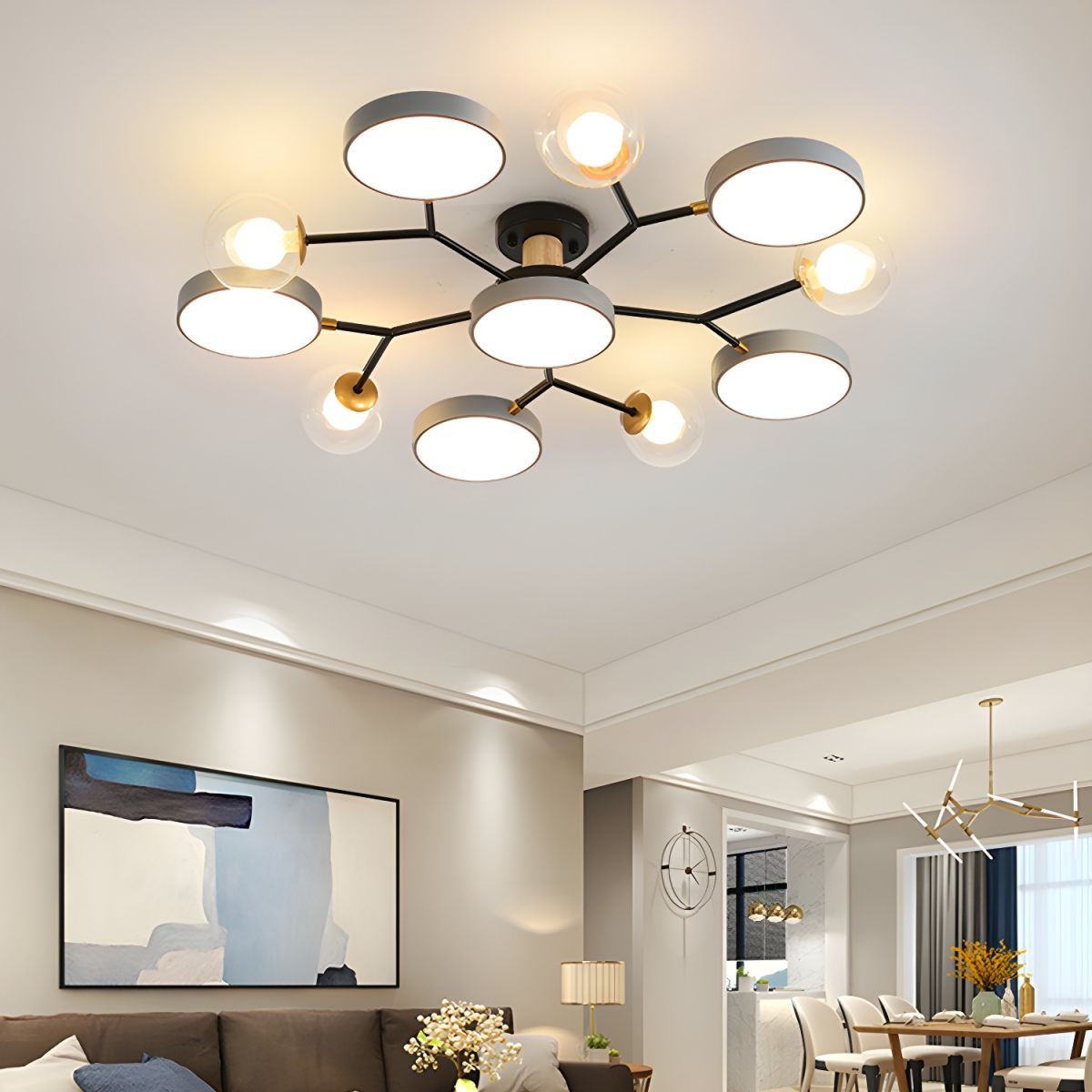 Lampa sufitowa nowoczesna gałąź