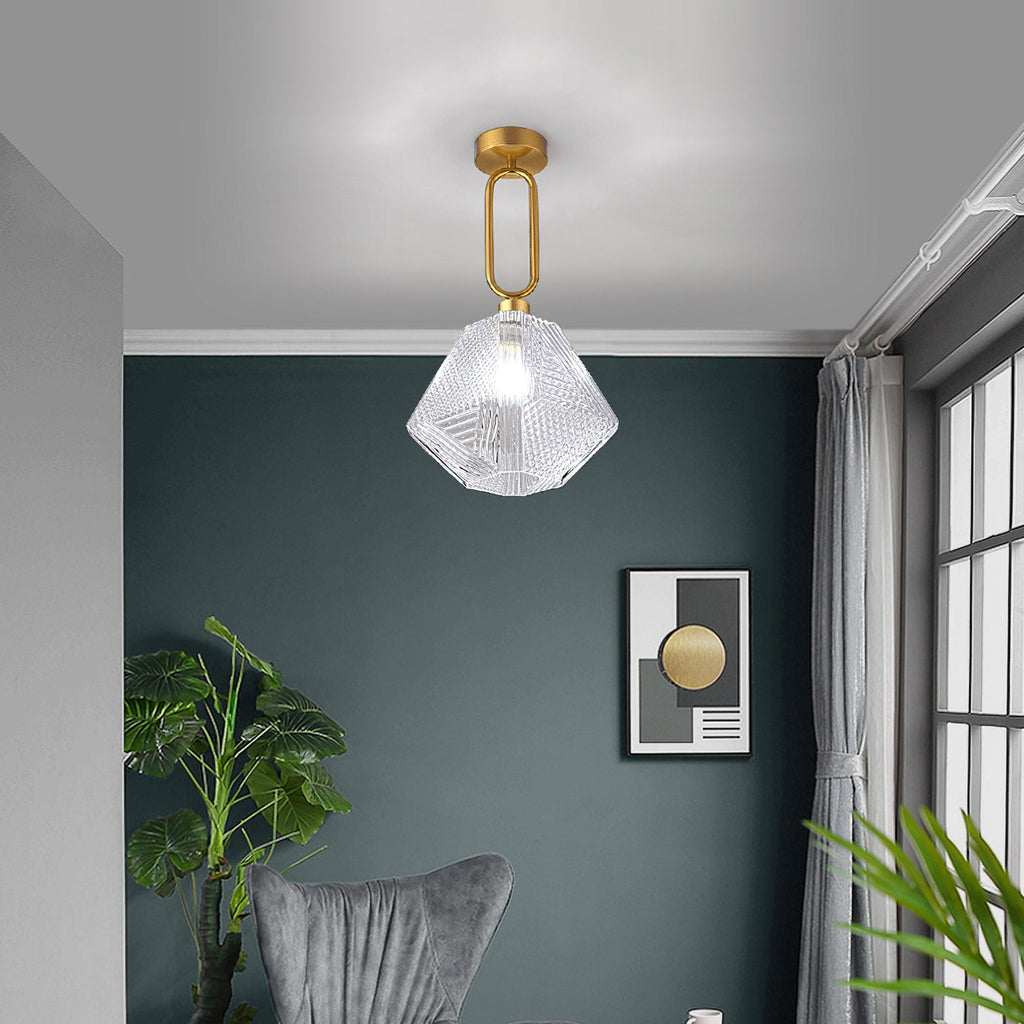 Lampa sufitowa nowoczesna złota LED