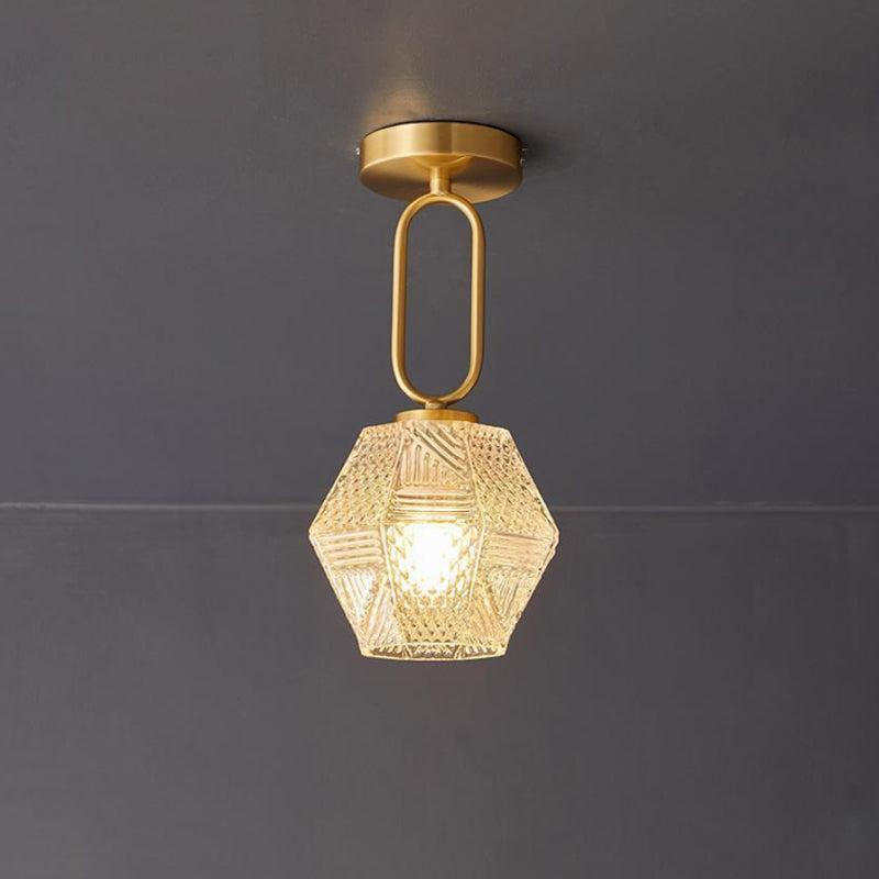 Lampa sufitowa nowoczesna złota LED