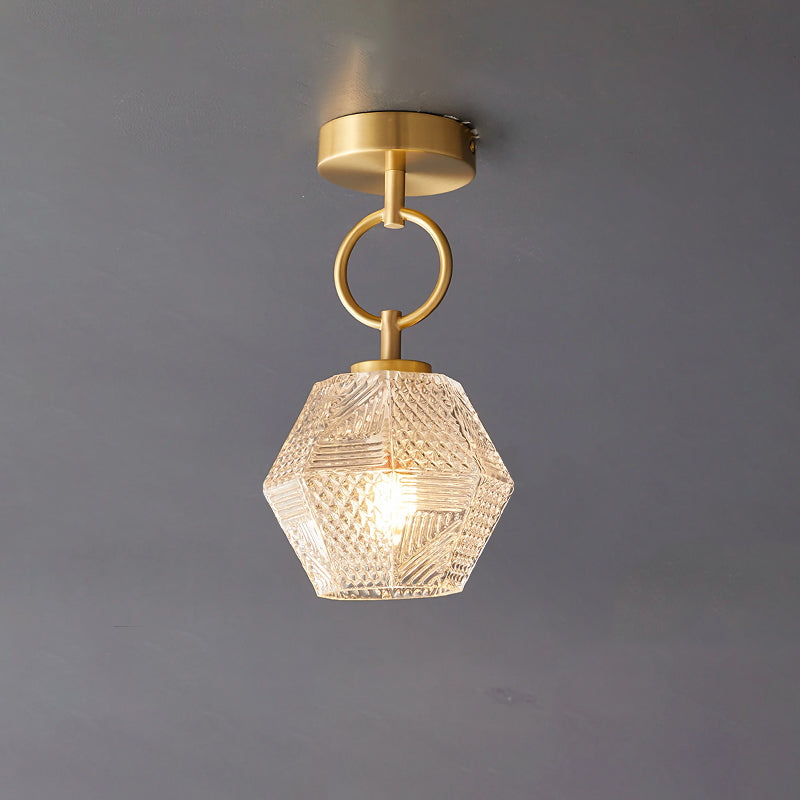 Lampa sufitowa nowoczesna złota LED