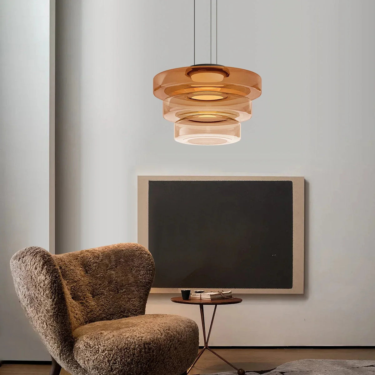 Modern LED Pendant Light Above Dining Table