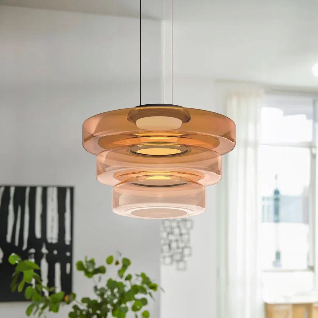 Modern LED Pendant Light Above Dining Table