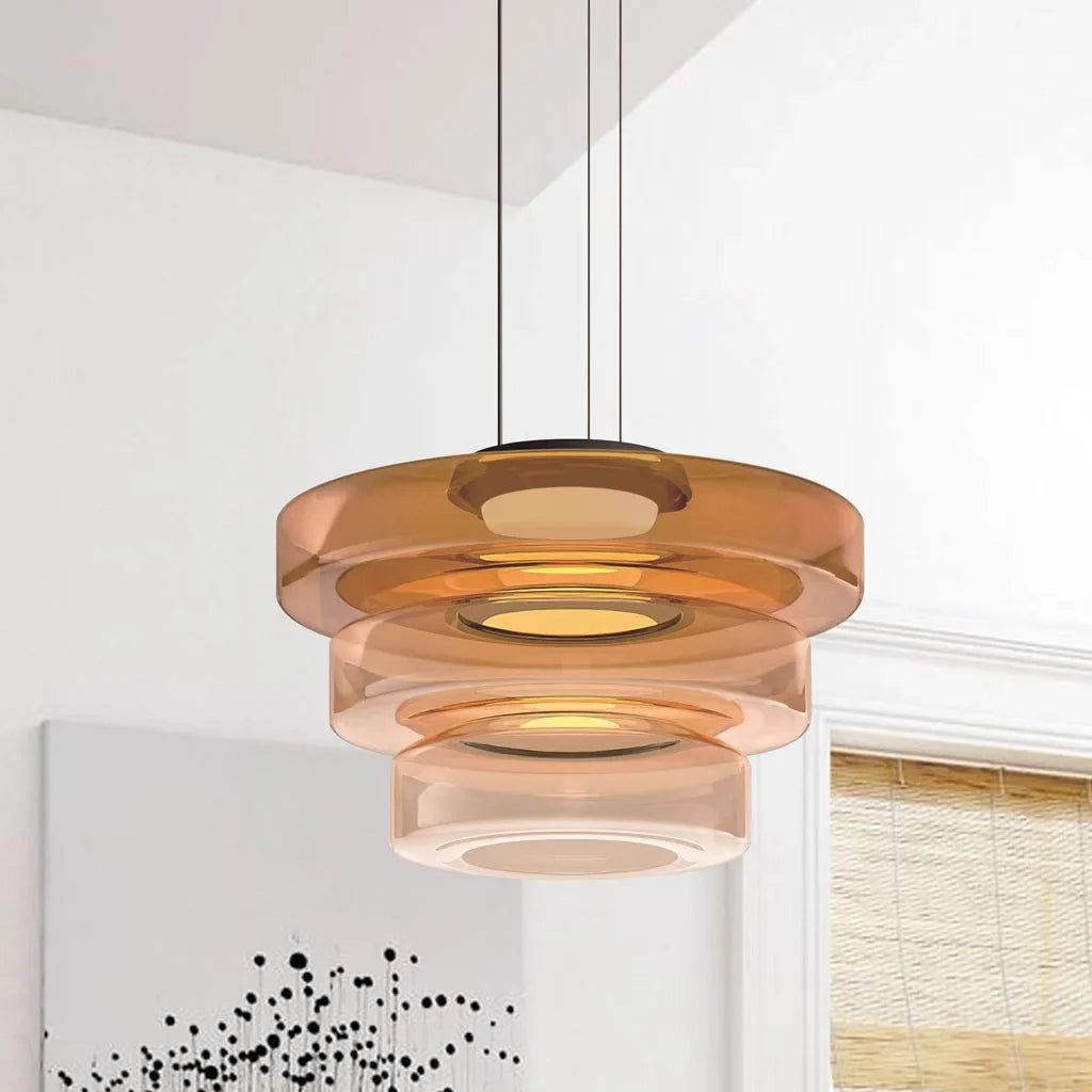 Modern LED Pendant Light Above Dining Table