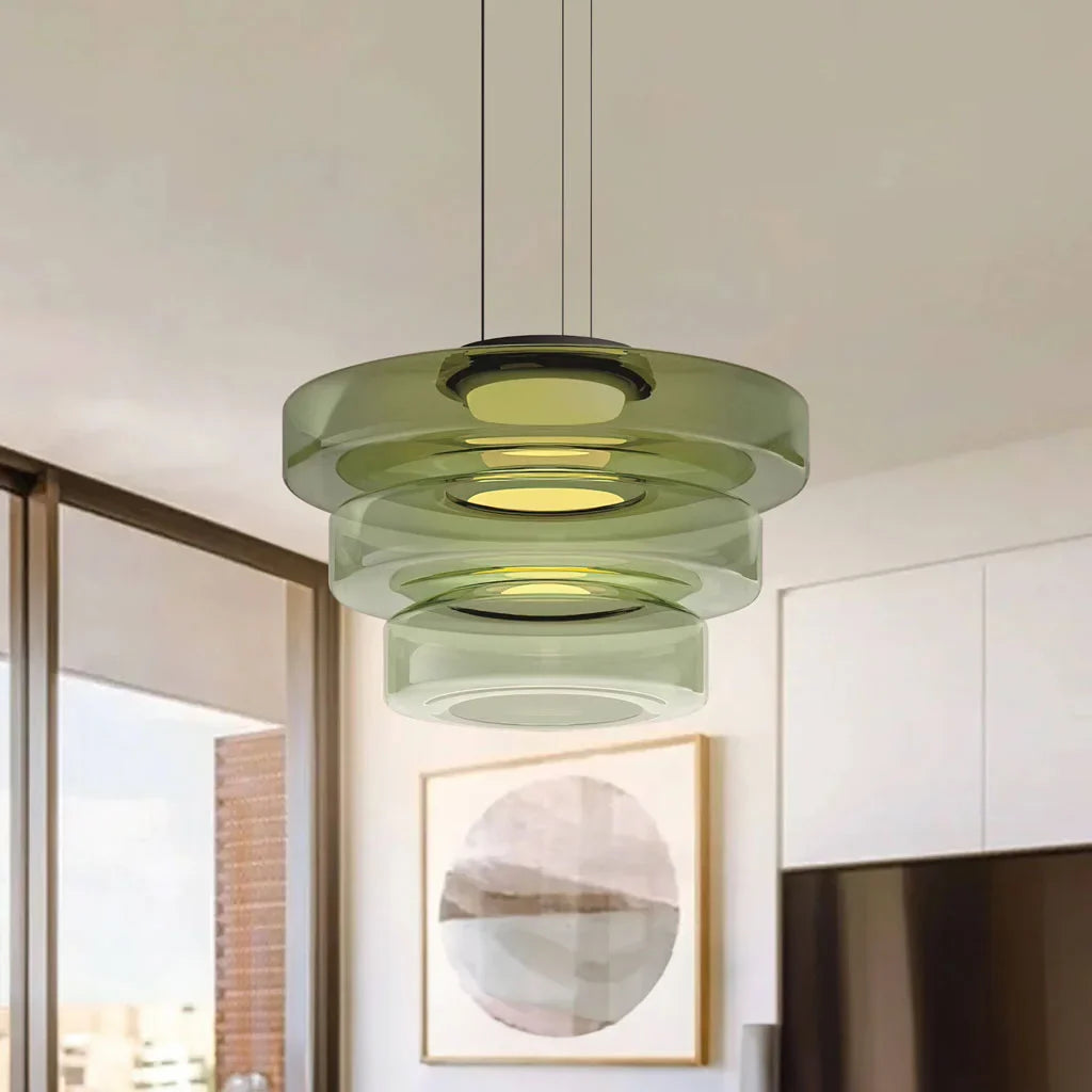 Modern LED Pendant Light Above Dining Table