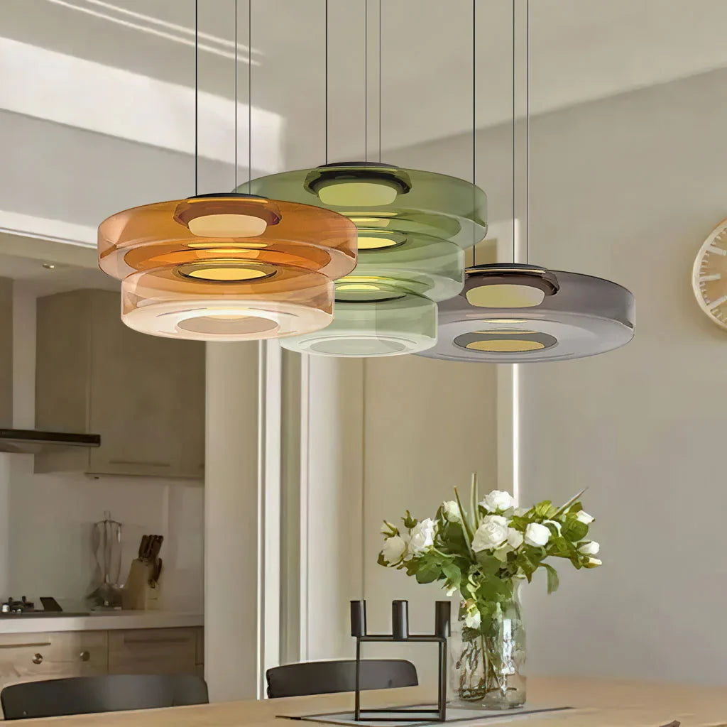 Modern LED Pendant Light Above Dining Table