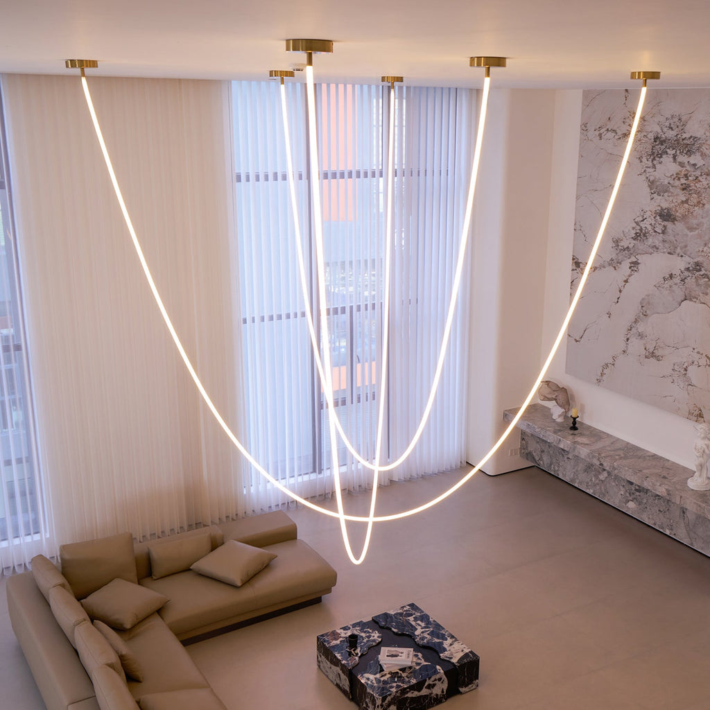 Lampa wisząca nowoczesna falista LED