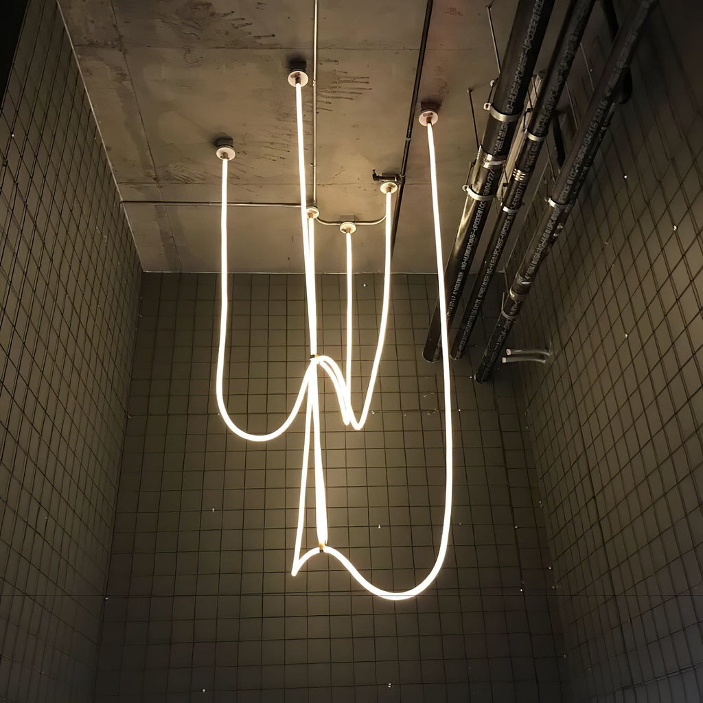 Lampa wisząca nowoczesna falista LED