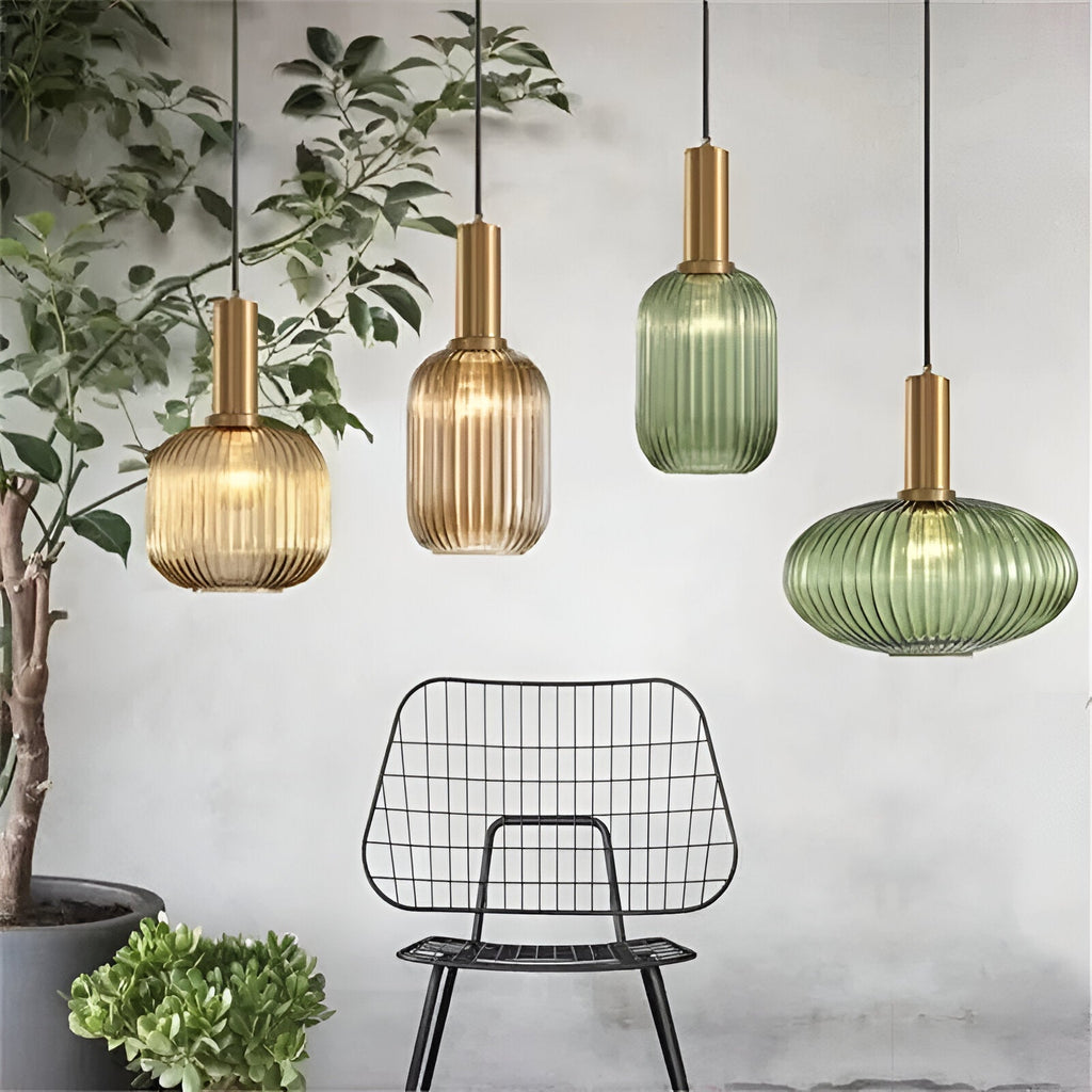 Lampa wisząca nowoczesna ryflowana