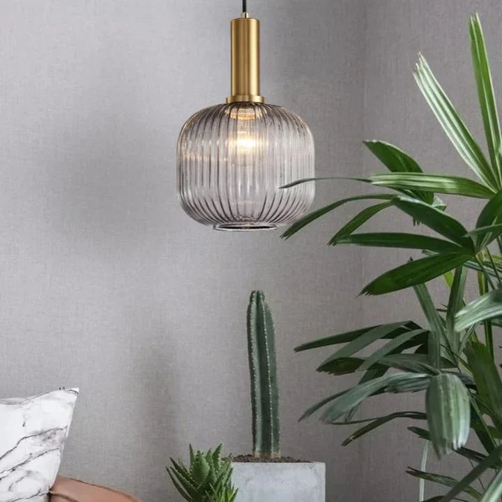 Lampa wisząca nowoczesna ryflowana