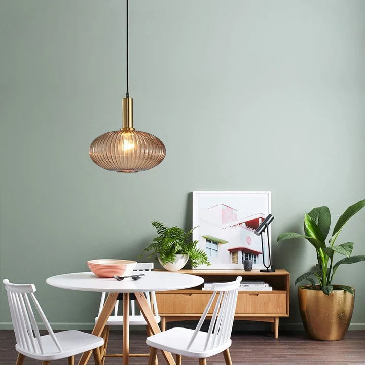 Lampa wisząca nowoczesna ryflowana