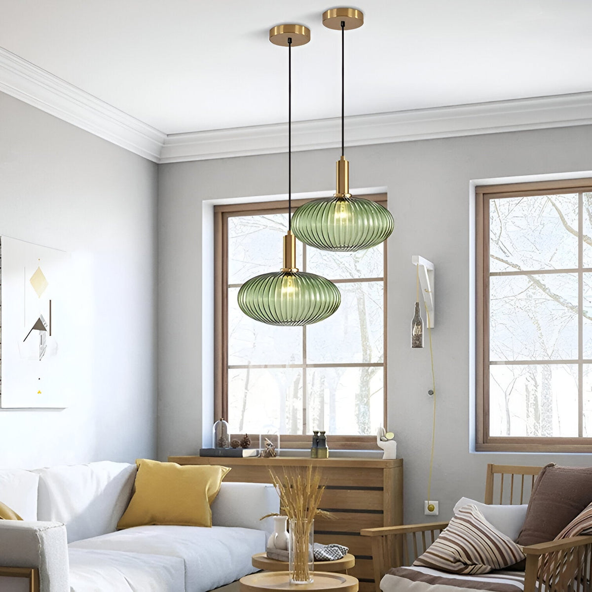 Lampa wisząca nowoczesna ryflowana