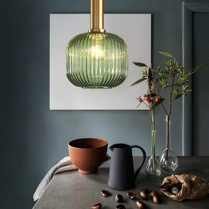 Lampa wisząca nowoczesna ryflowana